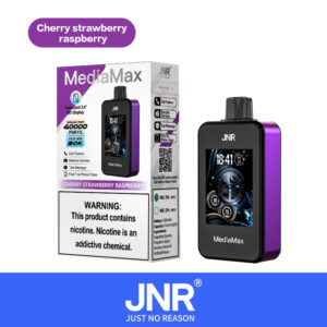 JNR Mediamax 40000 Puffs Cherry Strawberry Raspberry 4k E Zigarette Vape Puff